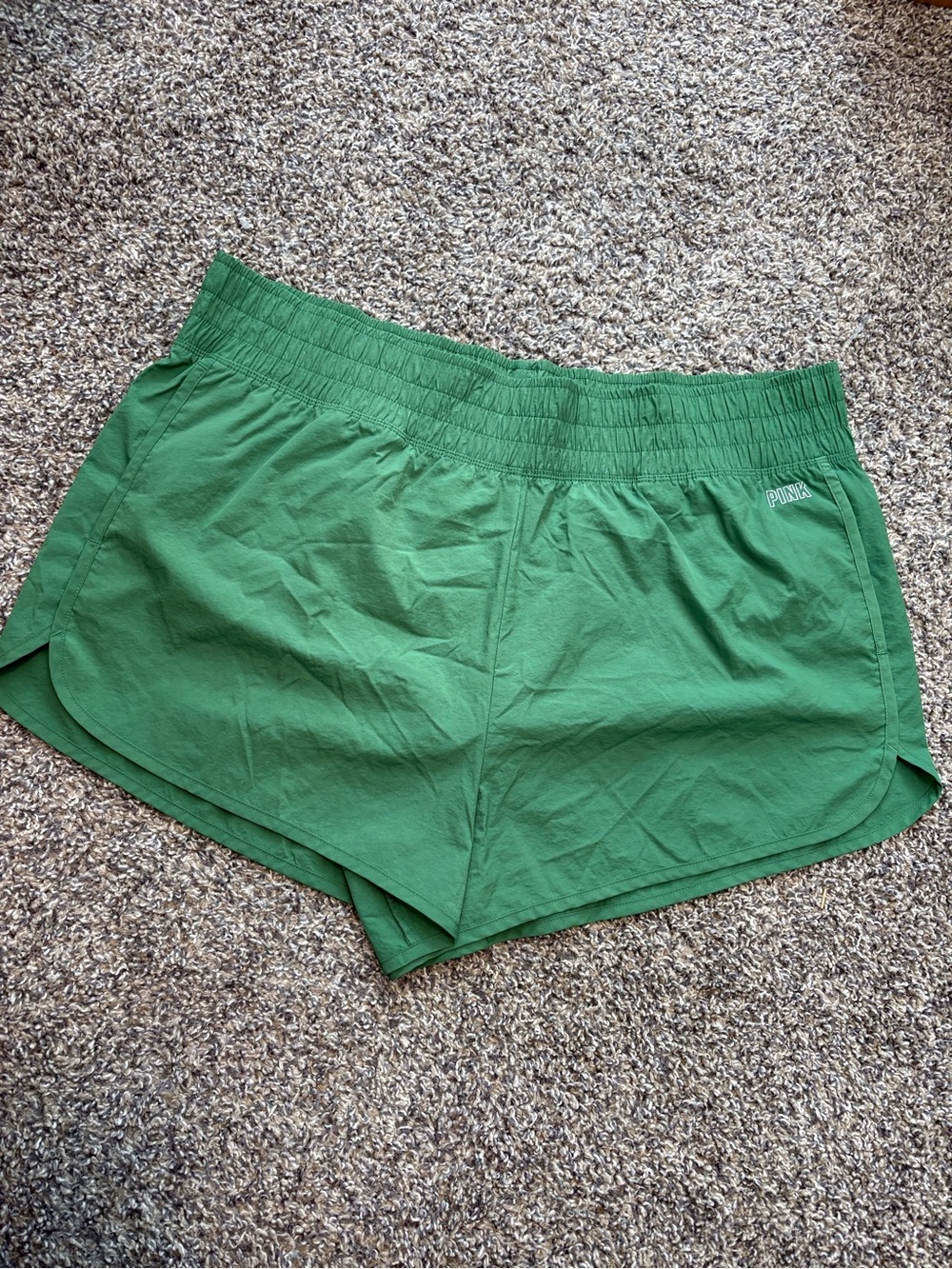 PINK Victoria's Secret Emerald Green Athletic Shorts